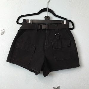 Black Cargo Shorts